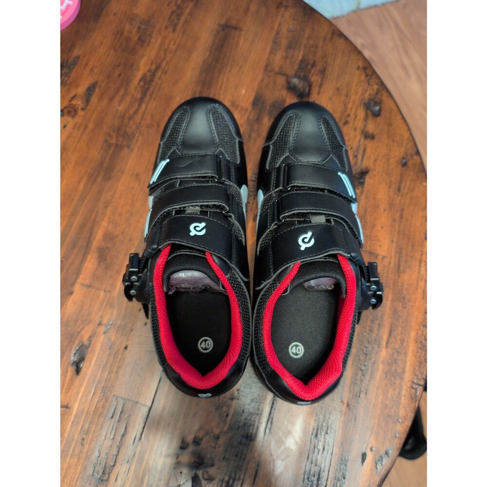 EUC Peloton cycling bike shoes with look delta cleats EU 40 US women's 9 - Picture 5 of 6